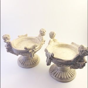 Set of 2 Cherub Candleholders